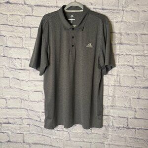 Adidas Mens Golf Shirt XL Heather Gray